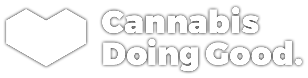 cannabis doing good logo white shadow